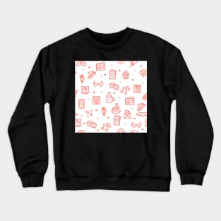 Romantic Valentine Day seamless pattern Crewneck Sweatshirt